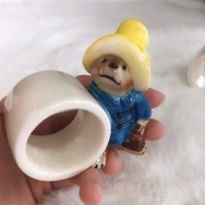 Vintage Eden Toys Paddington Bear napkin rings